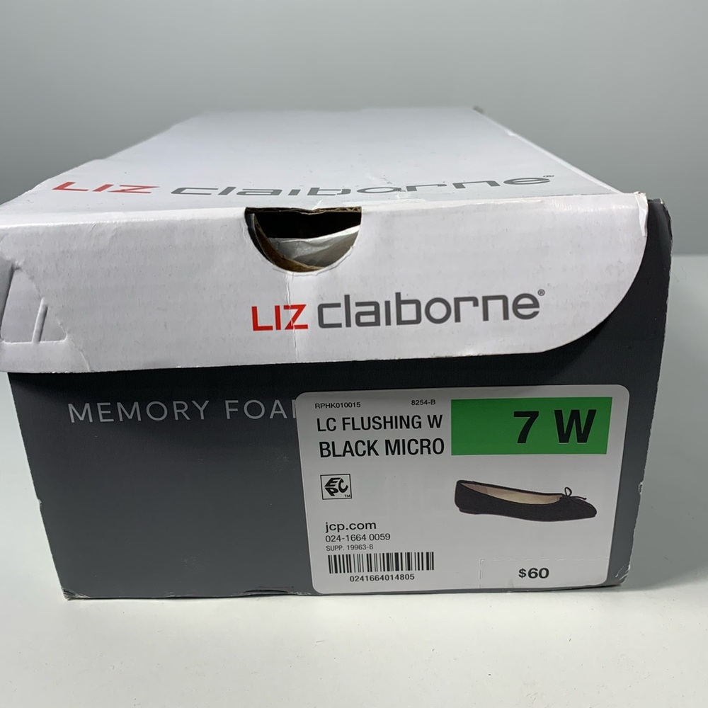 NWT Flats Size 7w Black Liz Claiborne - Picture 14 of 14